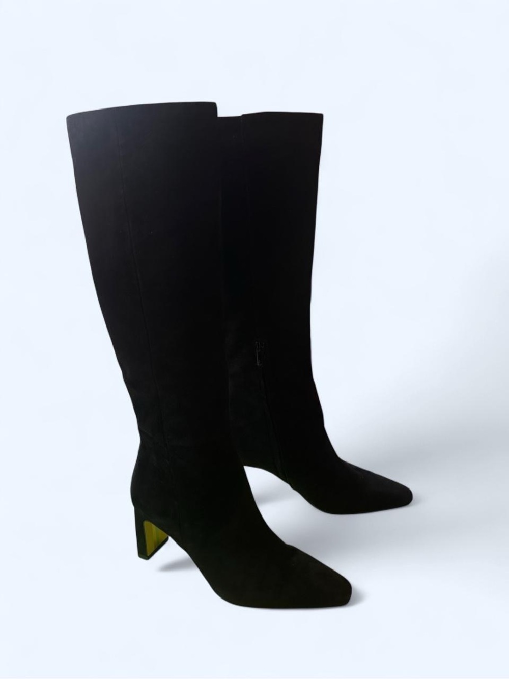 Sam Edelman Sylvia Black Over-the-Knee Block Heel Boots